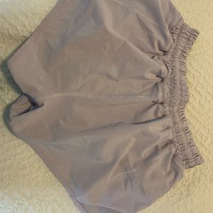 Lululemon, pastel blue/ light lavender hotty hot shorts